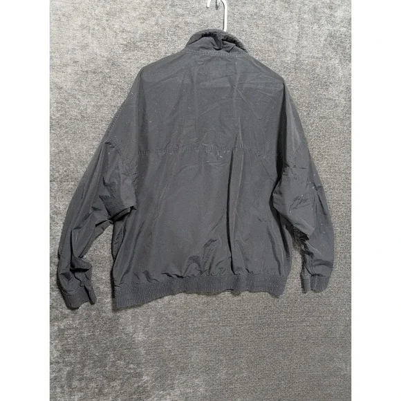 Vintage Jordan Mens XL Quarter Zip Windbreaker Pullover Black Embroidered Logo - Picture 9 of 10